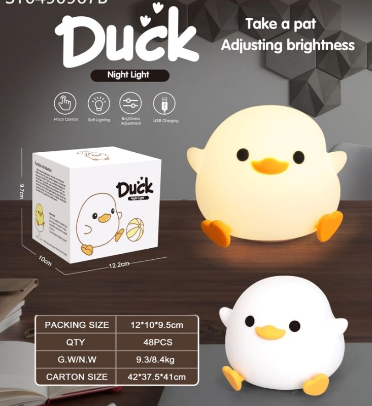 (DYB003) Duck Night Light Warm Lamp W/3.7V+Usb P