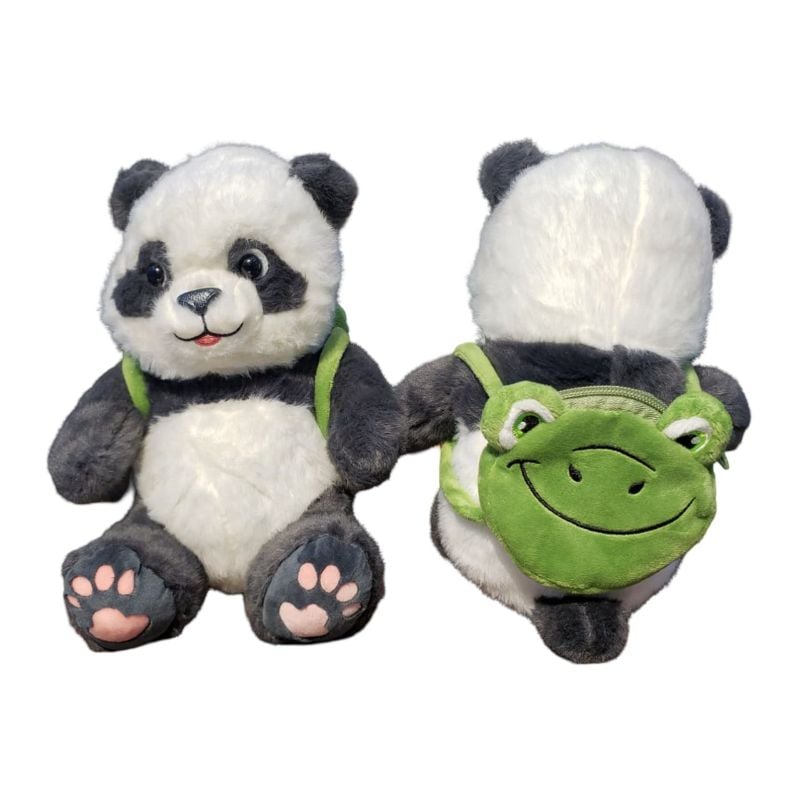(D.Panda-25Cm) Pink Dot Panda 25Cm Small