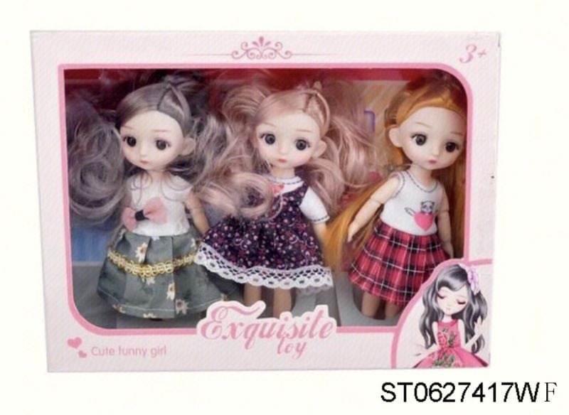(YX205) 6 Inch 11 Joint Doll,3Pcs-W.Bx F/P Fla