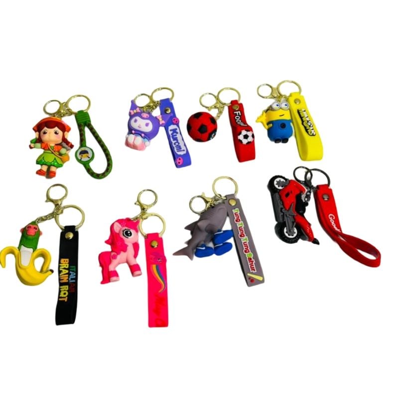 (JQ-3) Keychain,Mix Design,50Pcs/Opp,12 Design As Pic