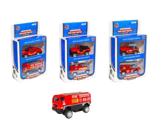 (R1019-2C) 1:55 Pb Alloy Car Set 3 Asst Mix 2Pcs/Wb