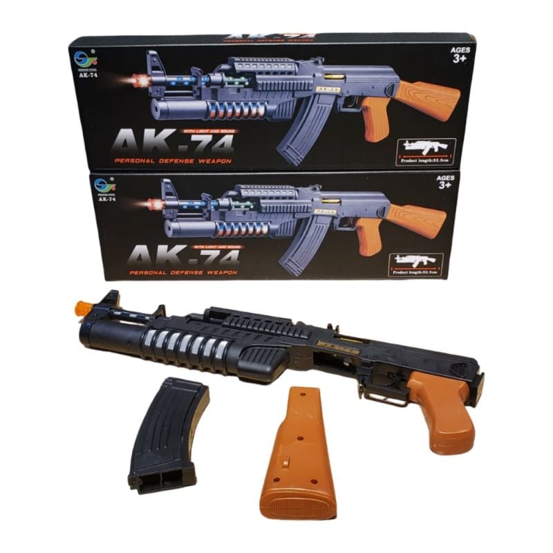 (AK-74) B/O Shaking Gun,W/Light W/Out Laser,P.Bx