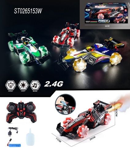 (680-1) R/C F1 Car W/Spray 3 Clrs Mix W/3.7V