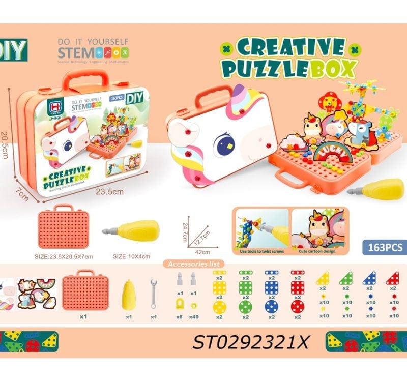 (9972A) Creative Puzzle Box, W/O Electric Drill,