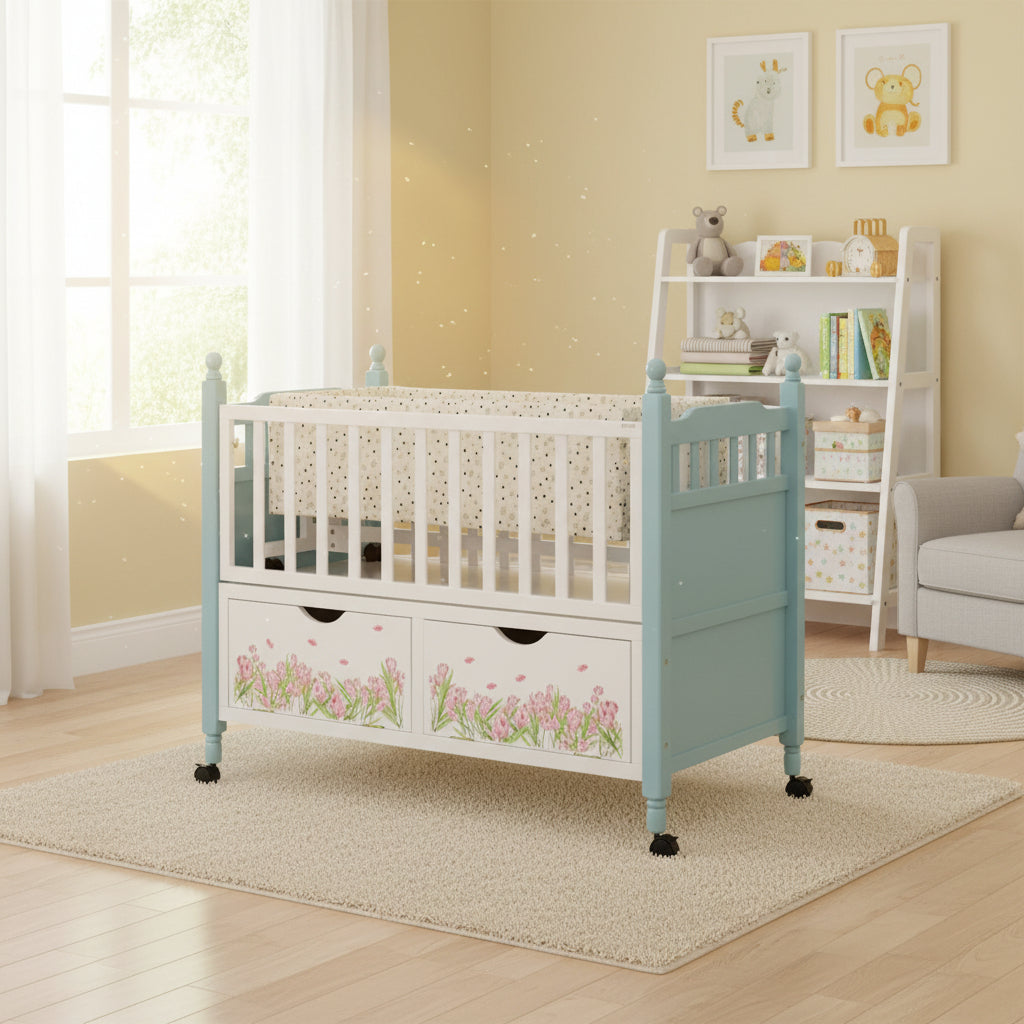 Junior Blue Baby Cot