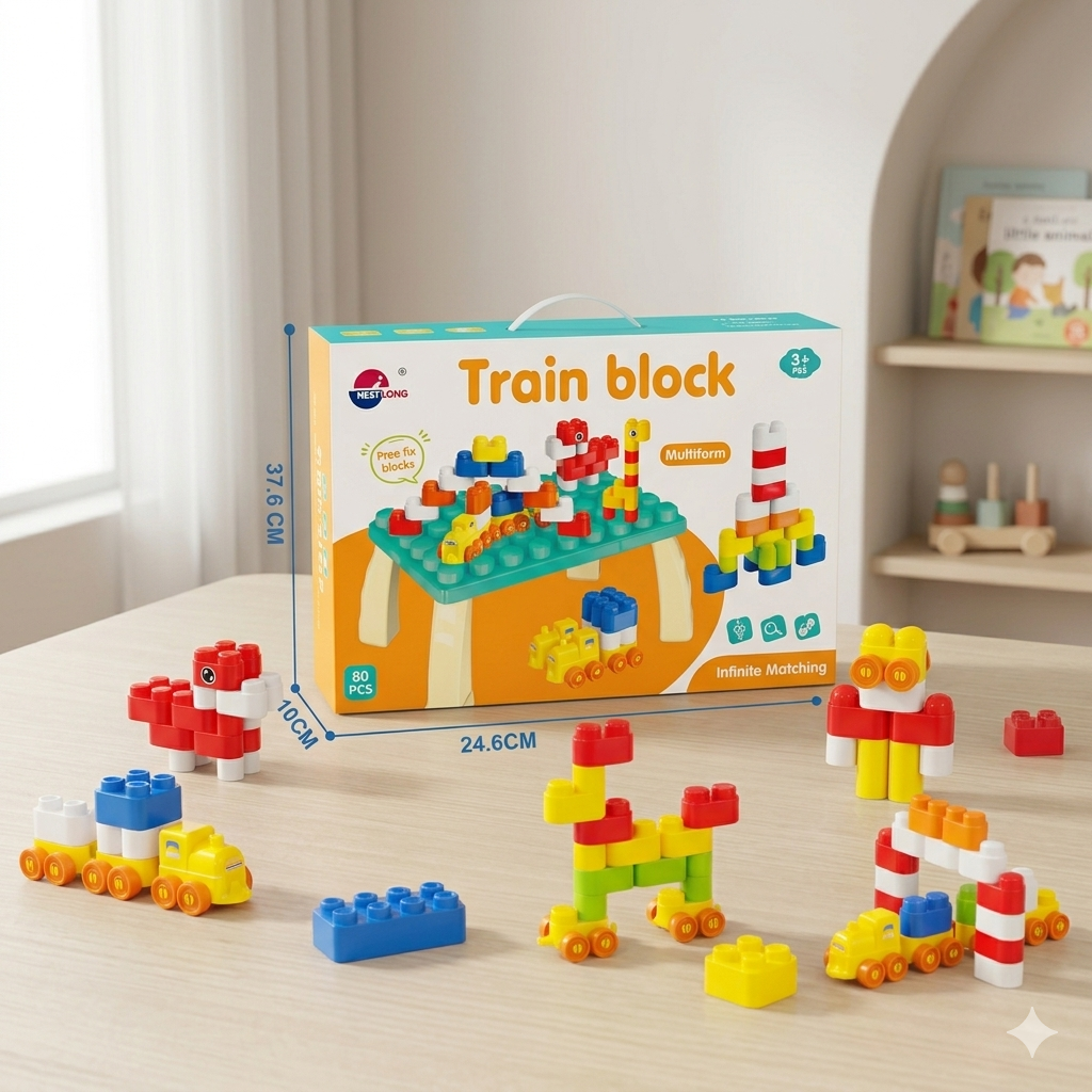 BUILDING BLOCK TRAIN DIY