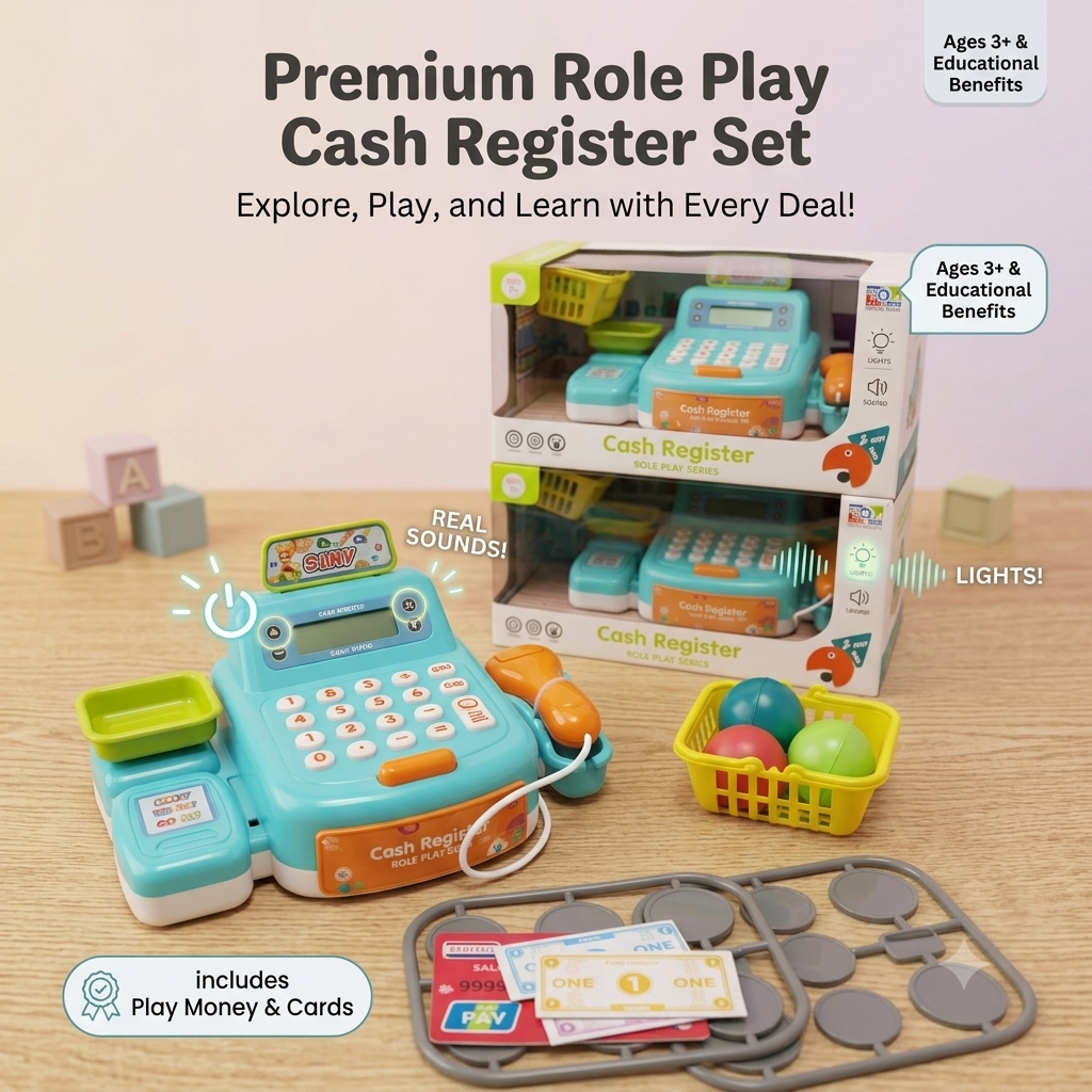 Cash Register W/Light&Sound