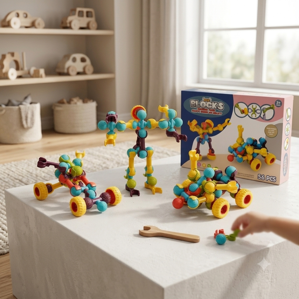 56Pcs Block Set P,Box