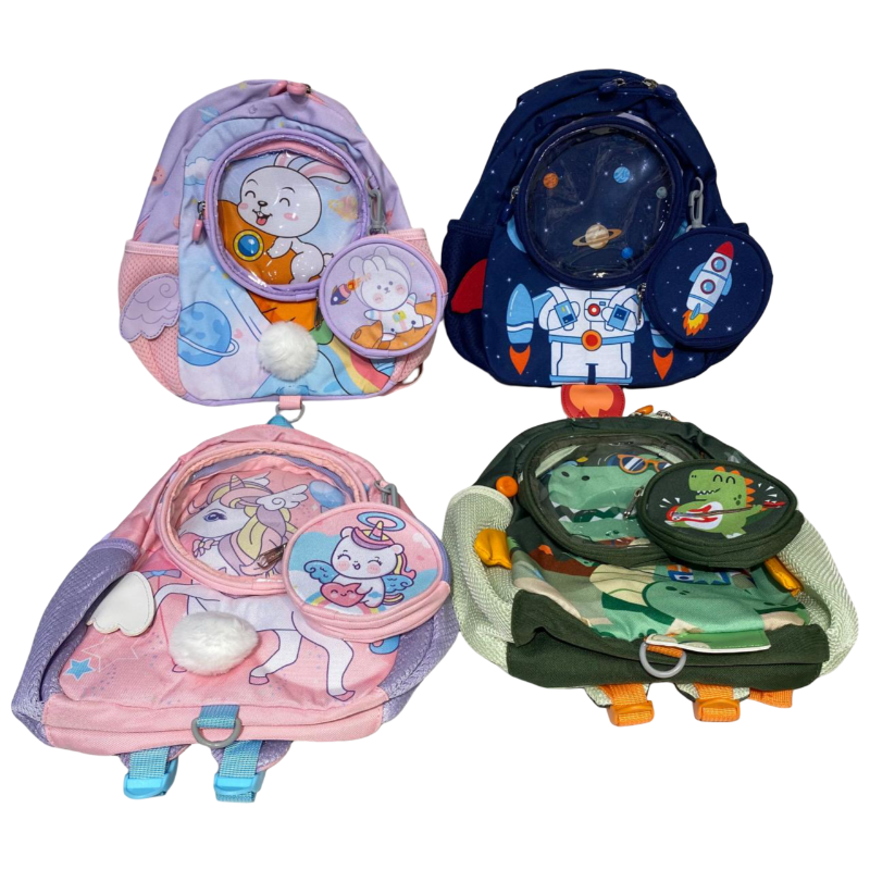 (PB25-128) School Bag ,Mix Clr 4