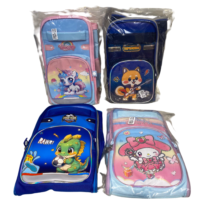 (PB25-131) School Bag ,Mix Clr 7
