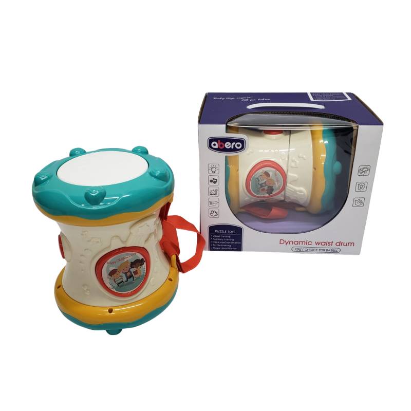 (QX-91198E) Dynamic Waist Baby Drum with Sound and Lights
