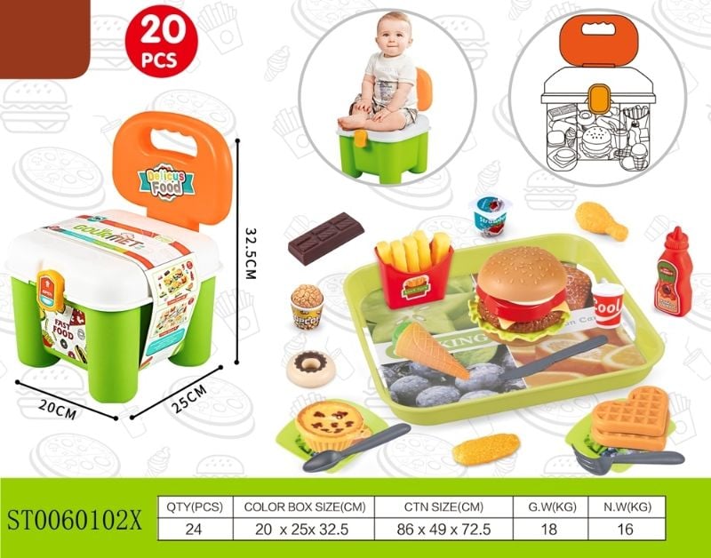 (3602-8) Fast Food Combo Play Set