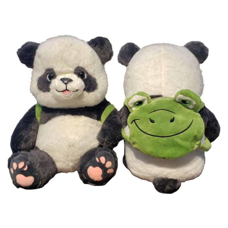 (D.Panda-35Cm) Pink Dot Panda 35Cm Medium