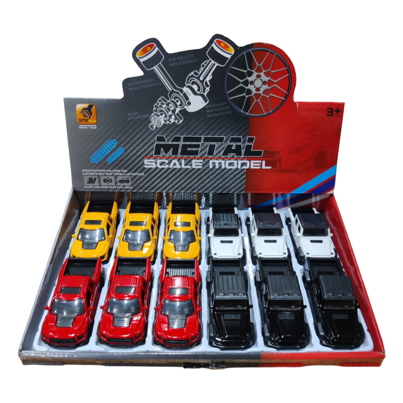 (4351C) Pull Back Metal Car 12pcs
