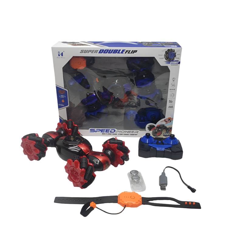 (LH-C026-3) Rc Stunt Car 2Clrs Mixed W/Usb W/2 Contr