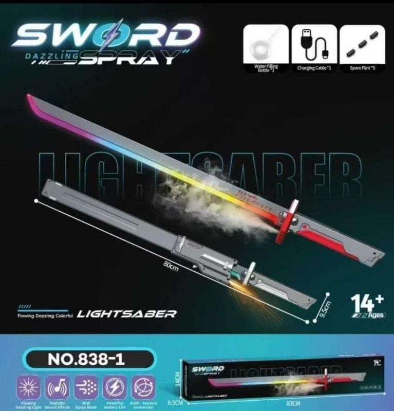 (XW-666) B/O Sword With Smoke