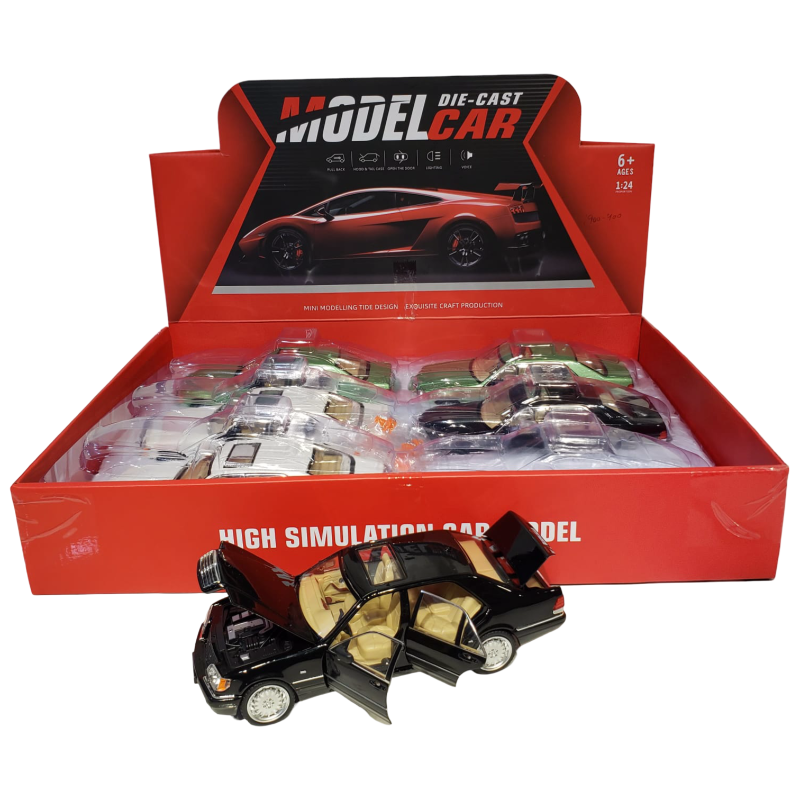 (1900-400) 1:24 P/B Metal Car,W/Light And Sound, Op