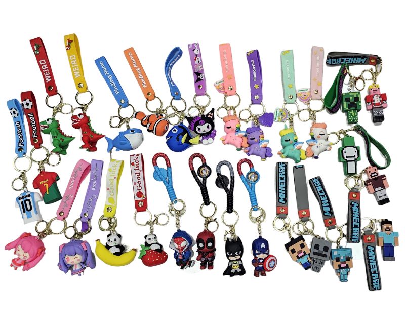 (KE-01) Keychain,Mix Designs No Pink Color,Witho