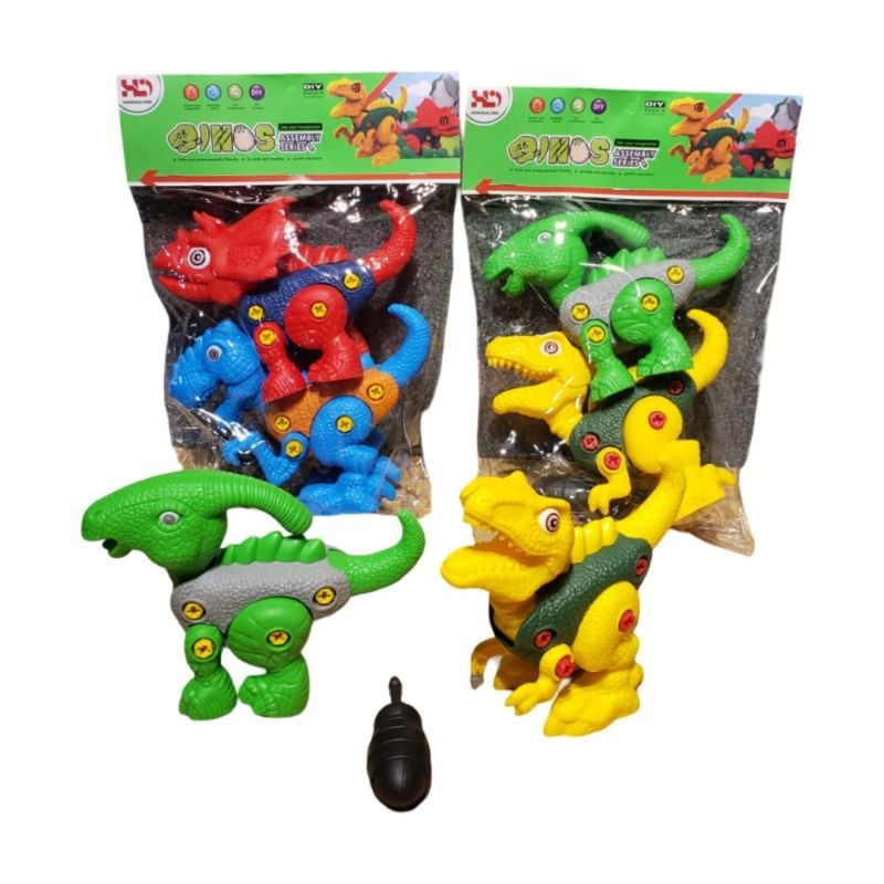 (8810-2) Dinosaur Set 4Asst 2Pcs/Pvc