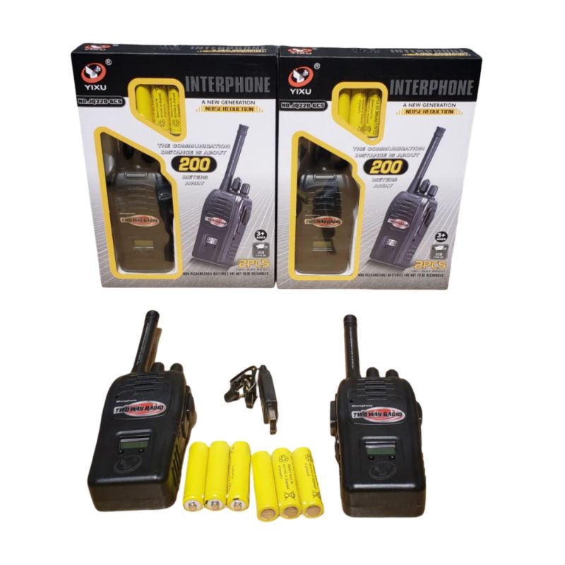 (JQ220-6C5) Walkie Talkie W/Usb Rechargeble Battery P.B