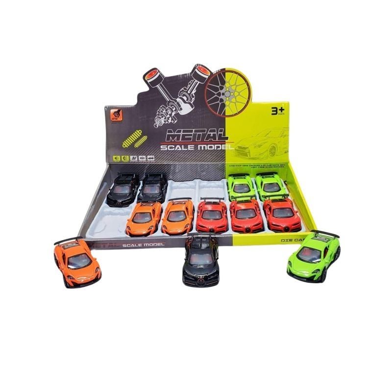 (3661D) Pull Back Metal Car With Music 3661