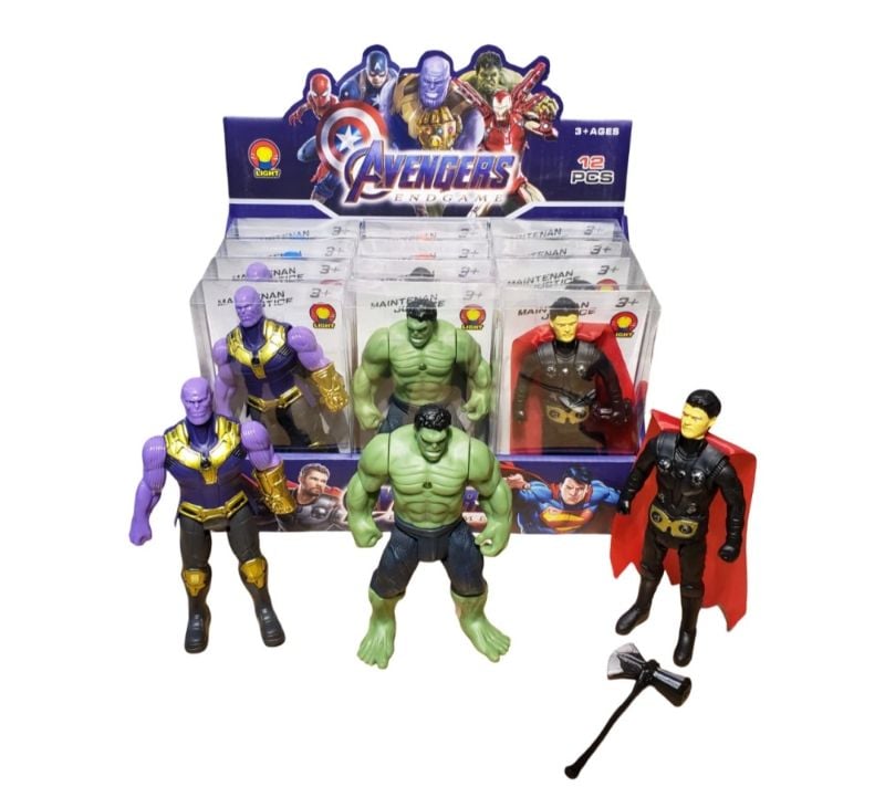 (879-12A) Avengers With Light.6Asst,12Pcs/D.Bx