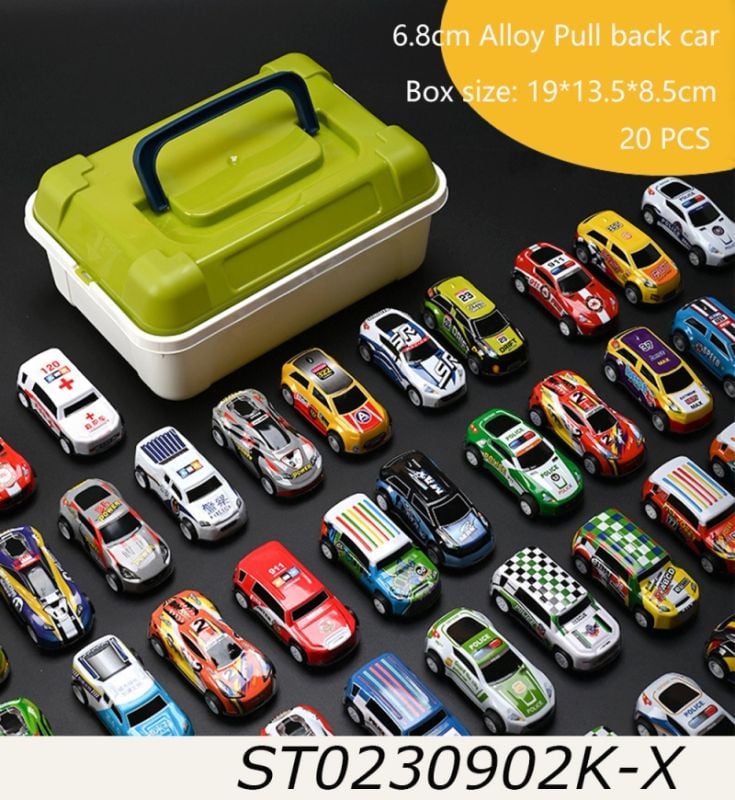 (1122-11B) 6.8 Cm Metal Car, Multi Asst Mix, 20 Pcs