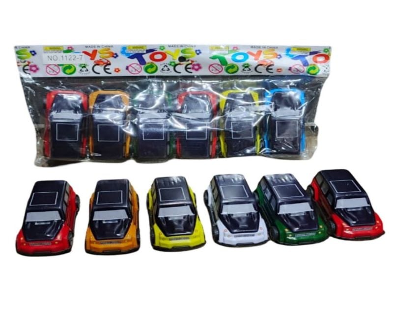 (1122-7) Pull Back Metal Car 6 Pcs