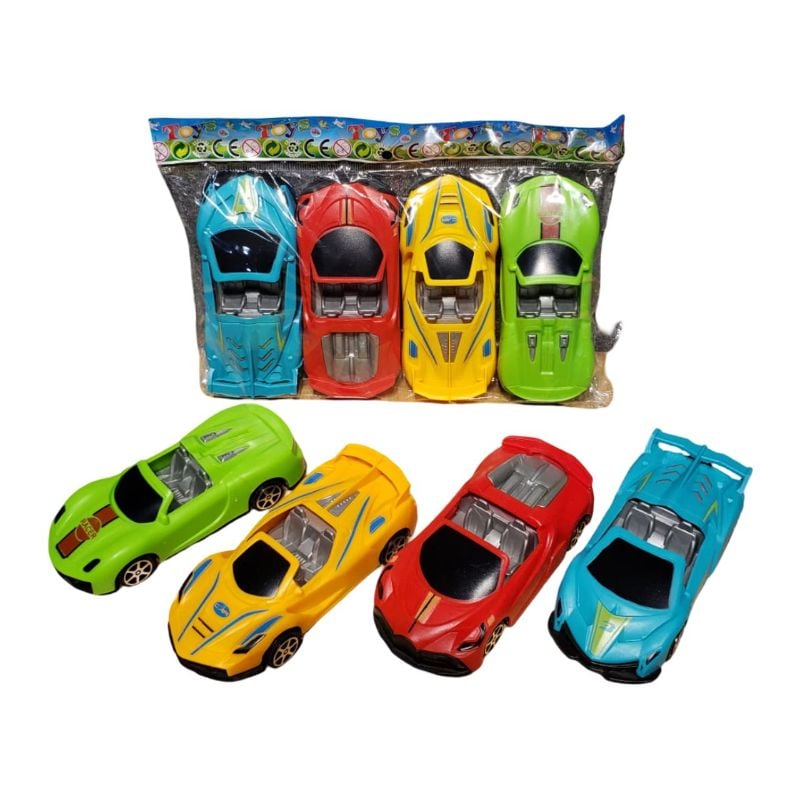 (678-P10A) Pull Back Car 4 Pcs Set -P10A