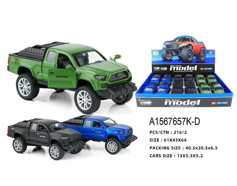 (K147A11) 1:32 P/B Die Cast Car,Open Door,3 Colors